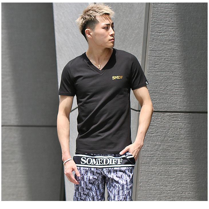 サムデイフ SOMEDIFF 7分袖 Vネック スリム Tシャツ L zg2 サムデイフ SOMEDIFF 7分袖 Vネック スリム Tシャツ L zg2