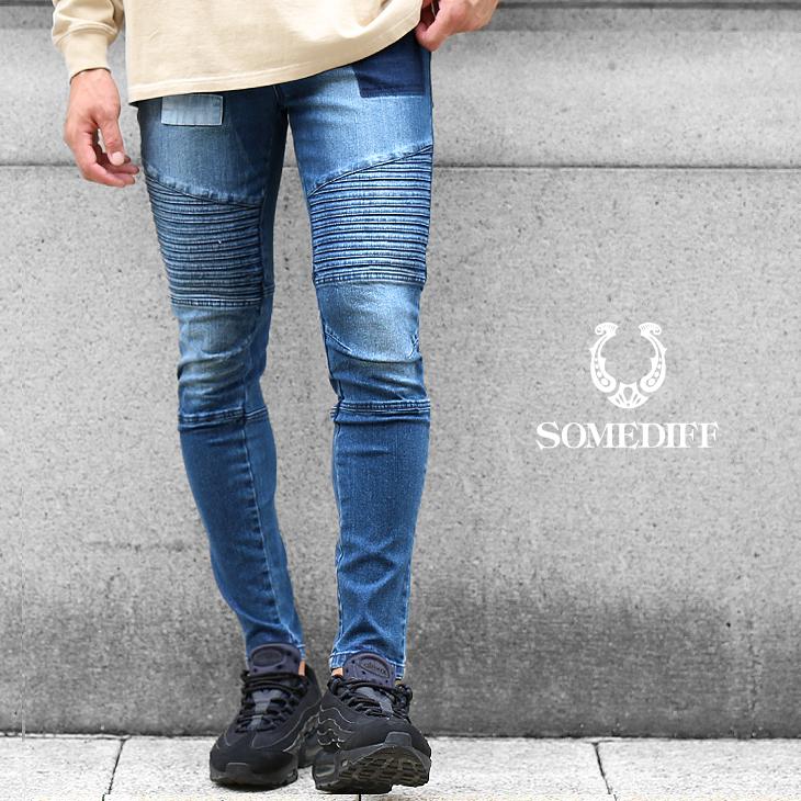 バイカーパンツ メンズ デザイン バイク デニムパンツ メンズ ストレッチ 夏 夏服 夏物 ジーンズ メンズ バイク ジーパン メンズ Joker By Evergreen 通販 Paypayモール