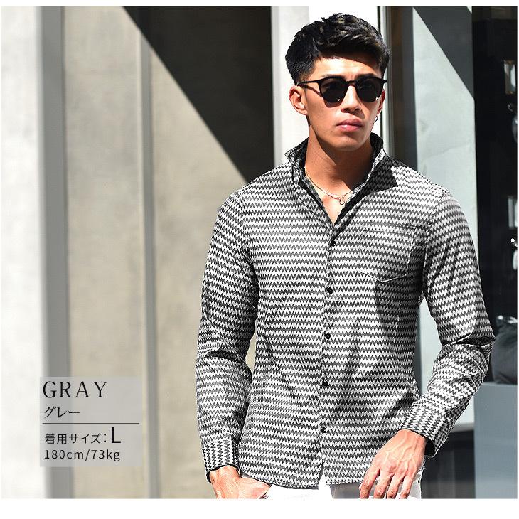 超特価sale開催 シャツ メンズ イタリアンカラーシャツ 長袖シャツ 長袖 白シャツ ホワイト ブラック 白 黒 総柄 ワイシャツ 襟 ワイヤー入り ストレッチ 春 春服7 590円 Whitesforracialequity Org