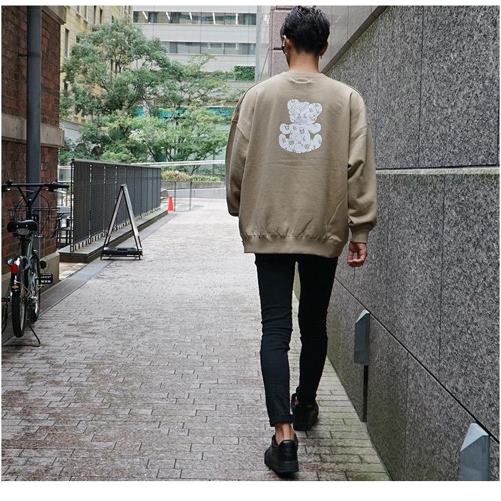 トレーナー メンズ おしゃれ 黒 ストリート系 ファッション 長袖 春 春服 春物 春 春服 春物 春春 オーバーサイズ ラフ ゆったり ベア アメカジ スポーツ Joker By Evergreen 通販 Yahoo ショッピング