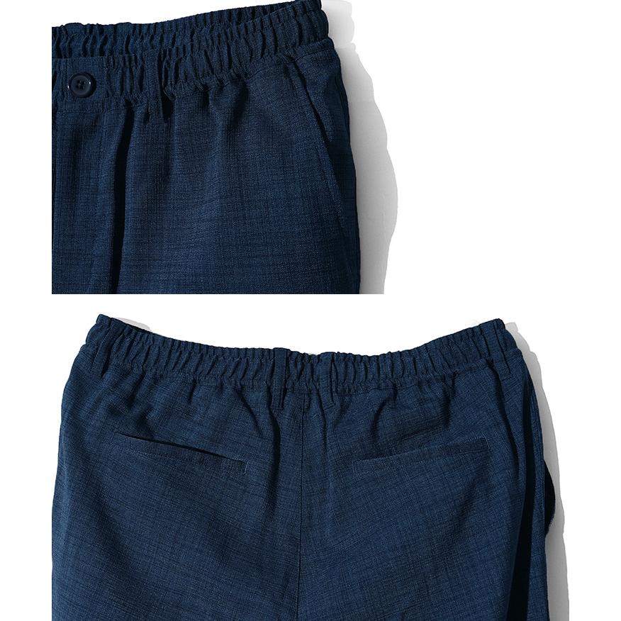 美品】BARONIO テーパード イージー リネン コットン スラックス