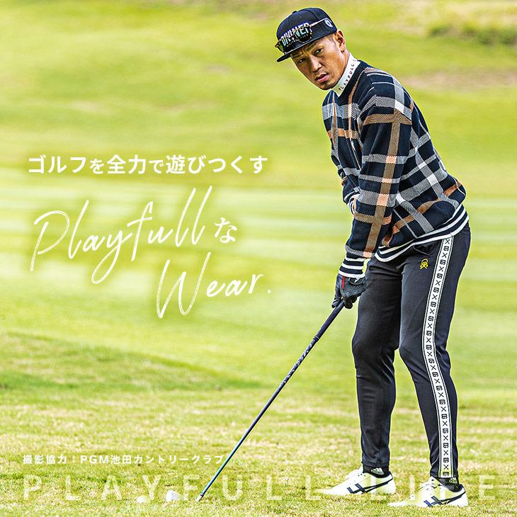 【DIVINER GOLF】ゴルフウェア メンズ セーター メンズ ニット メンズ ゴルフ ニットセーター チェック柄 ウェア 長袖 春 春服 春物  春夏 お兄系 オラオラ系