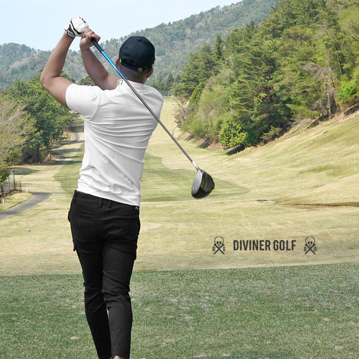 DIVINER GOLF】ゴルフウェア メンズ 半袖 モックネック ゴルフ 半袖 DIVINER GOLF】ゴルフウェア メンズ 半袖 モックネック ゴルフ 半袖