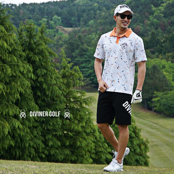 【DIVINER GOLF】ゴルフウェア メンズ ポロシャツ 半袖 メンズ ゴルフウェア メンズ 半袖 ゴルフ ポロシャツ メンズ ゴルフポロ 総柄 柄物｜evergreen92｜05