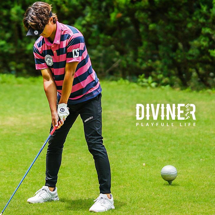 【DIVINER GOLF】ゴルフウェア メンズ ポロシャツ 半袖 ボーダー 速乾 半袖ポロシャツ メンズ ゴルフ おしゃれ ボタンダウン 夏 夏服 夏物 ディバイナーゴルフ | DIVINER GOLF | 06