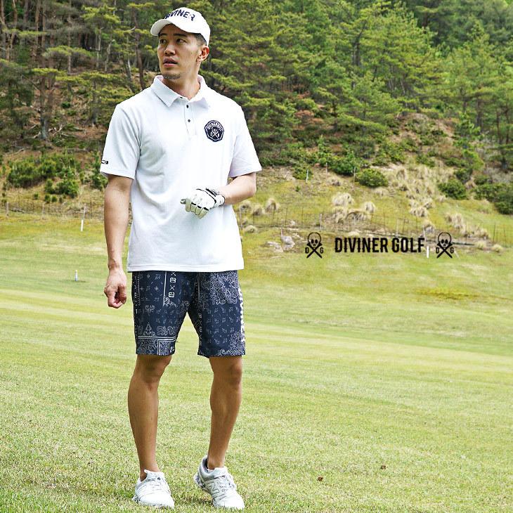 Diviner Golf ゴルフウェア メンズ パンツ 夏用 ゴルフ ハーフパンツ メンズ スポーツ ゴルフ ショートパンツ メンズ 膝上 ペイズリー ハーフパンツ Joker By Evergreen 通販 Yahoo ショッピング