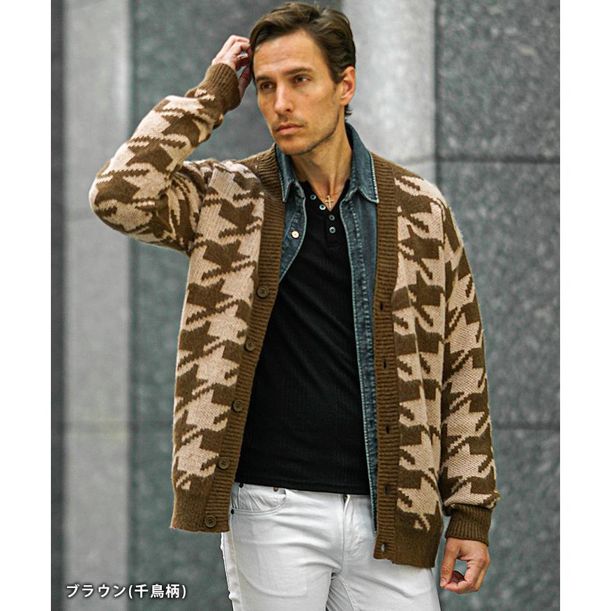 Needles ブラウン 千鳥柄 千鳥格子 カーディガン S サイズ Needles