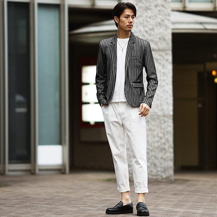 joker テーラードジャケット メンズ ブランド ストライプ