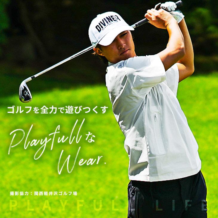 DIVINER GOLF】ゴルフウェア メンズ 半袖 ウインドブレーカー