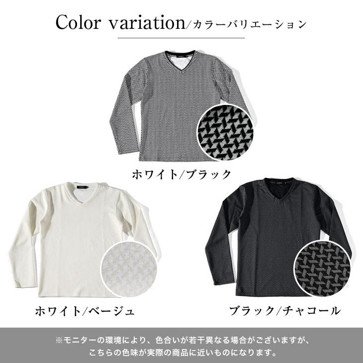 EMBLEMS DESERVE Vネックシャツ 黒白 SOMEDIFF（サムディフ） VネックTシャツ メンズ ブランド Tシャツ