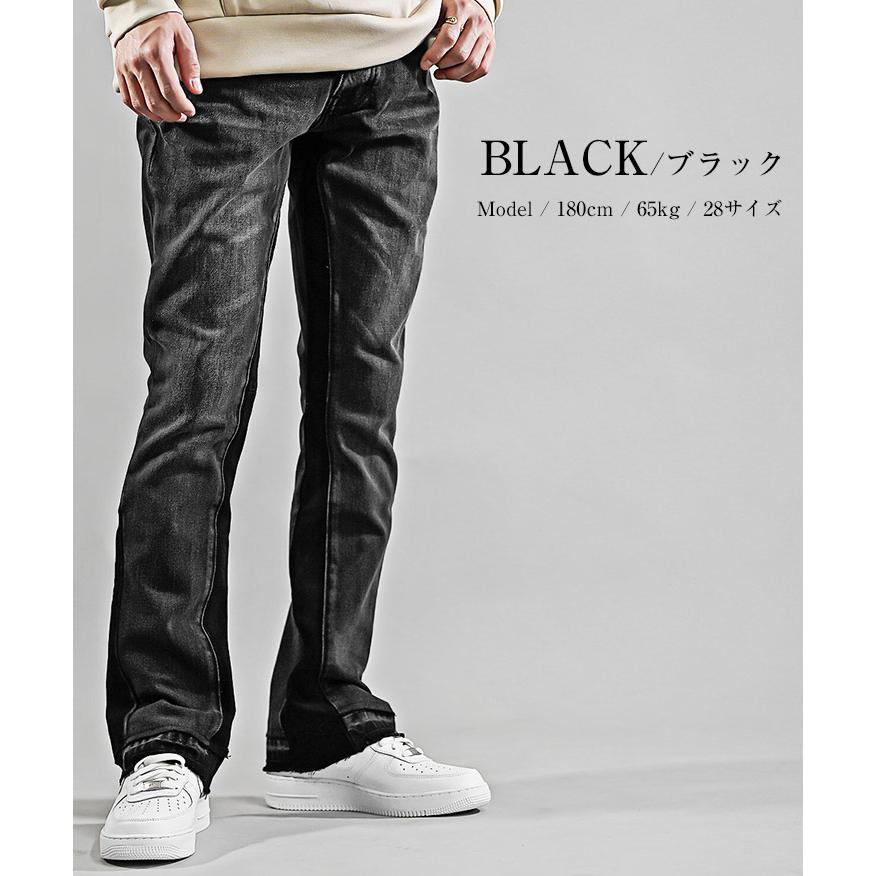 mnml デニム ミニマル ジーンズ メンズ フレアパンツ デニム mnml デニム ミニマル ジーンズ メンズ フレアパンツ デニム
