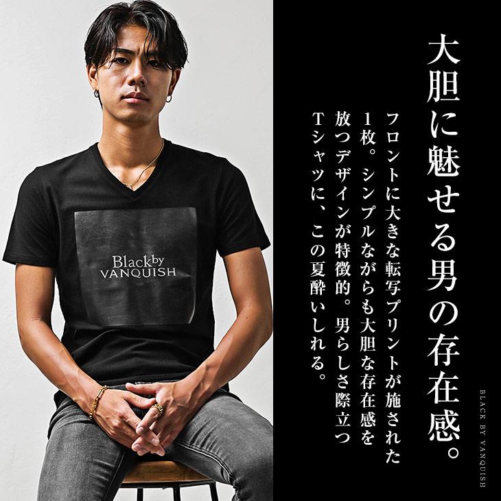BLACK by VANQUISH Tシャツ メンズ ロゴ ブランド プリントT BLACK by VANQUISH Tシャツ メンズ ロゴ ブランド プリントT