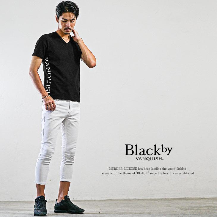 BLACK by VANQUISH（ブラックバイバンキッシュ） Vネック Tシャツ