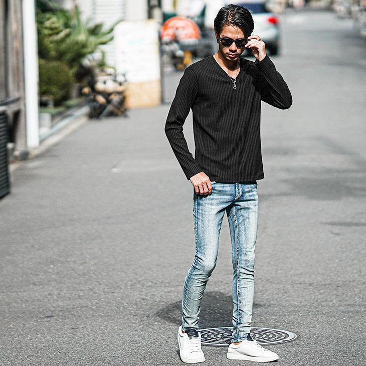 joker（ジョーカー） 長袖Tシャツ メンズ ストライプ ロンT メンズ