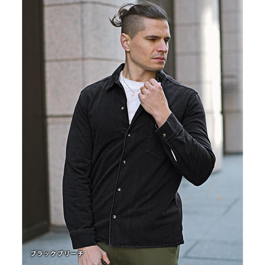 joker（ジョーカー） デニムシャツ メンズ 長袖 オープンカラーシャツ