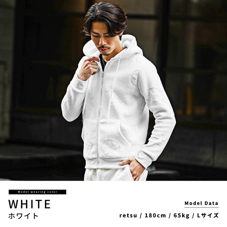 パーカー メンズ ボア ジップパーカー メンズ おしゃれ スウェット 総柄 トップス メンズ 冬 ルームウェア メンズ パーカー フード 黒 白 チャコール グレー ホワイト 冬 冬服 冬物 秋冬 メンズファッション ちょいワル お兄系 オラオラ系 夏新作 新作 joker（ジョーカー） パーカー メンズ ボア ジップパーカー メンズ