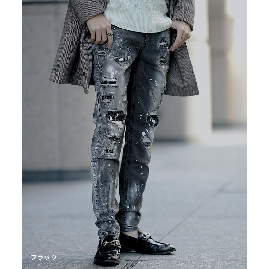SOMEDIFF（サムディフ） ジーパン メンズ ダメージデニムパンツ メンズ