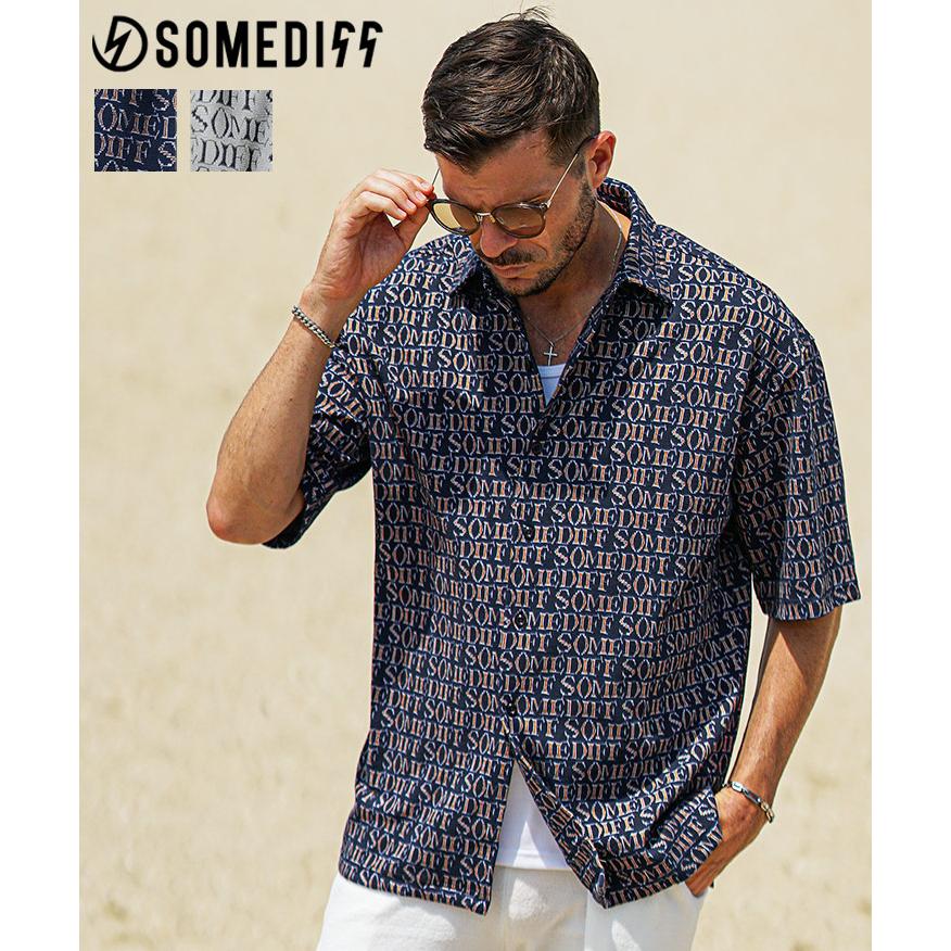 SOMEDIFF（サムディフ） 半袖シャツ メンズ シャツ オーバーサイズ