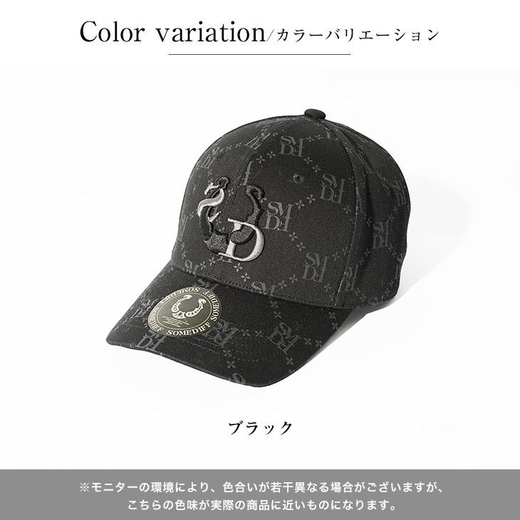 SOMEDIFF ベースボールキャップ メンズ 黒 総柄 キャップ SOMEDIFF ベースボールキャップ メンズ 黒 総柄 キャップ