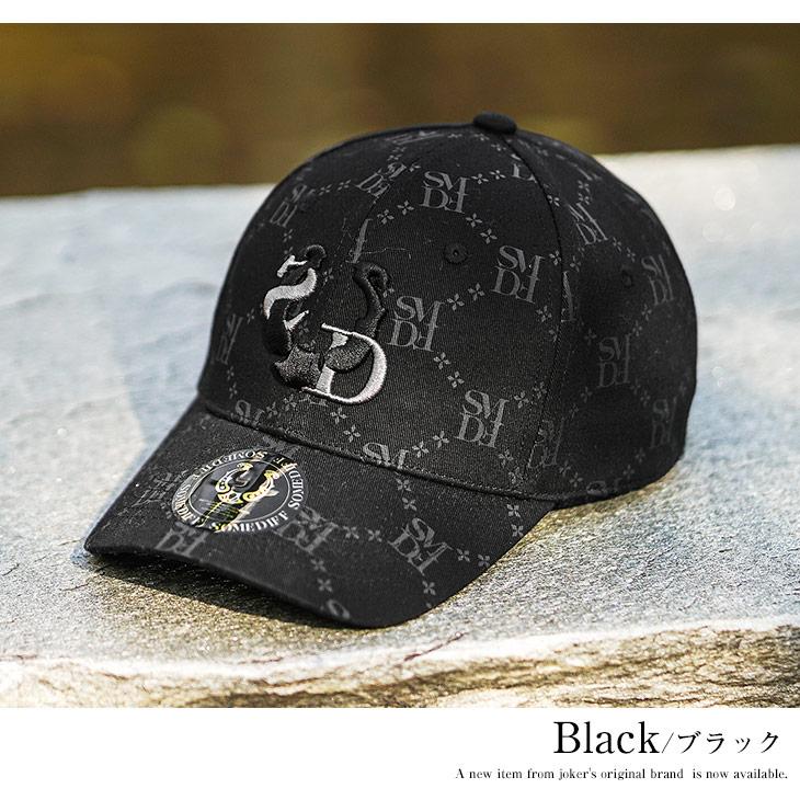 SOMEDIFF ベースボールキャップ メンズ 黒 総柄 キャップ SOMEDIFF ベースボールキャップ メンズ 黒 総柄 キャップ