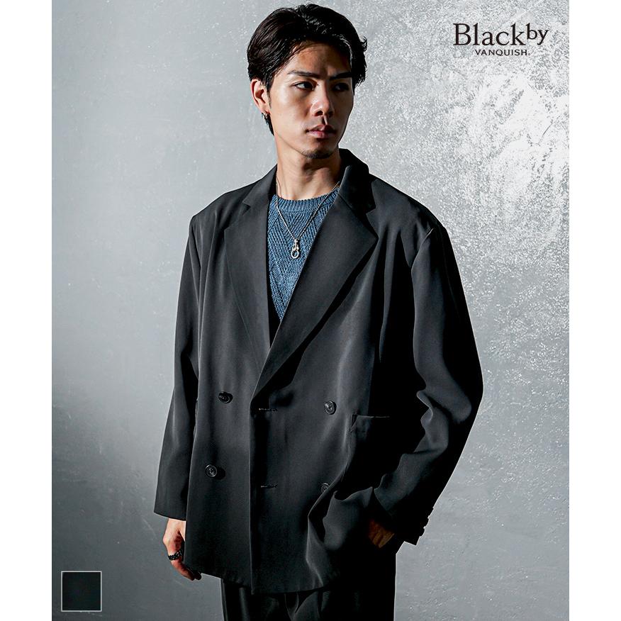BLACK by VANQUISH ダブルジャケット メンズ スーツ ダブル BLACK by VANQUISH ダブルジャケット メンズ スーツ ダブル