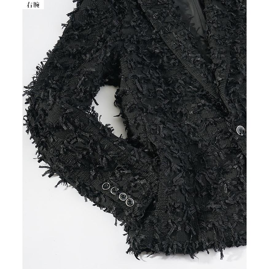 テーラードジャケット メンズ 新作 ツイード ブラック フリンジ ジャケット メンズ クラシック テーラード ジャケット メンズ ブランド ブラックバイバンキッシュ Black by VANQUISH BLACK by VANQUISH（ブラックバイバンキッシュ） テーラードジャケット