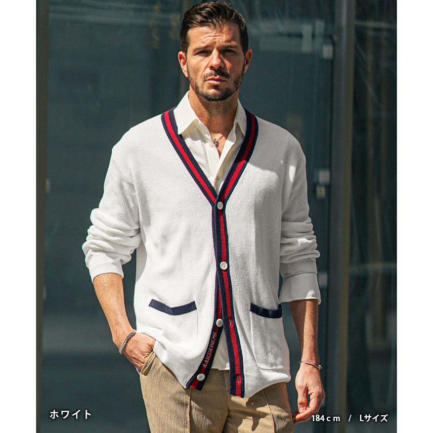 SOMEDIFF（サムディフ） カーディガン メンズ コットン ノーカラー