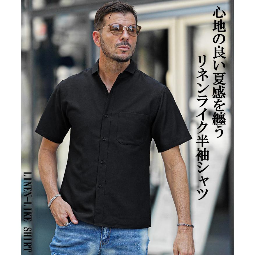 joker（ジョーカー） 半袖シャツ メンズ リネンライク シャツ メンズ