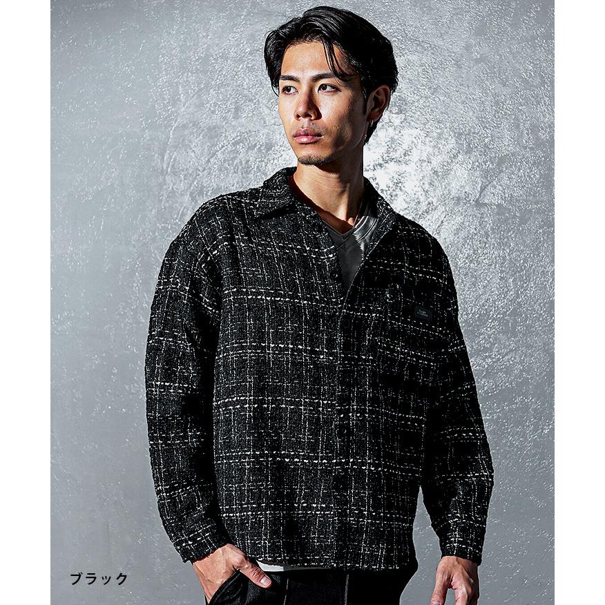 BLACK by VANQUISH（ブラックバイバンキッシュ） ツイードシャツ