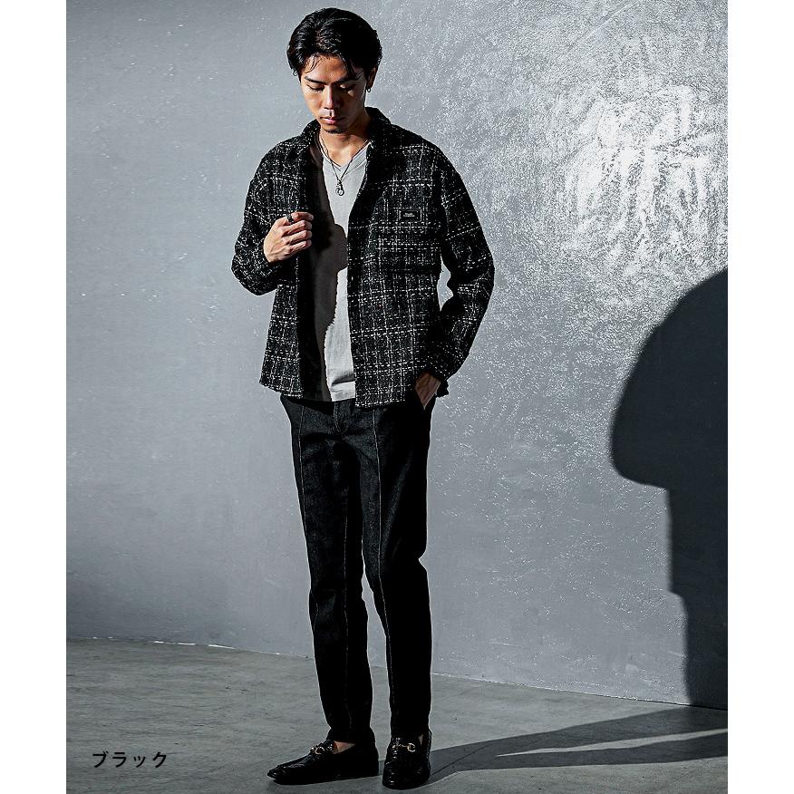 BLACK by VANQUISH（ブラックバイバンキッシュ） ツイードシャツ
