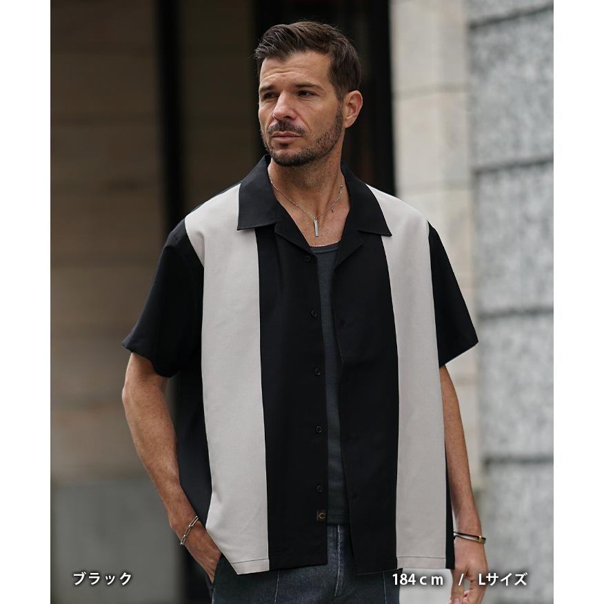 SOMEDIFF オープンカラーシャツ メンズ 半袖 キューバシャツ