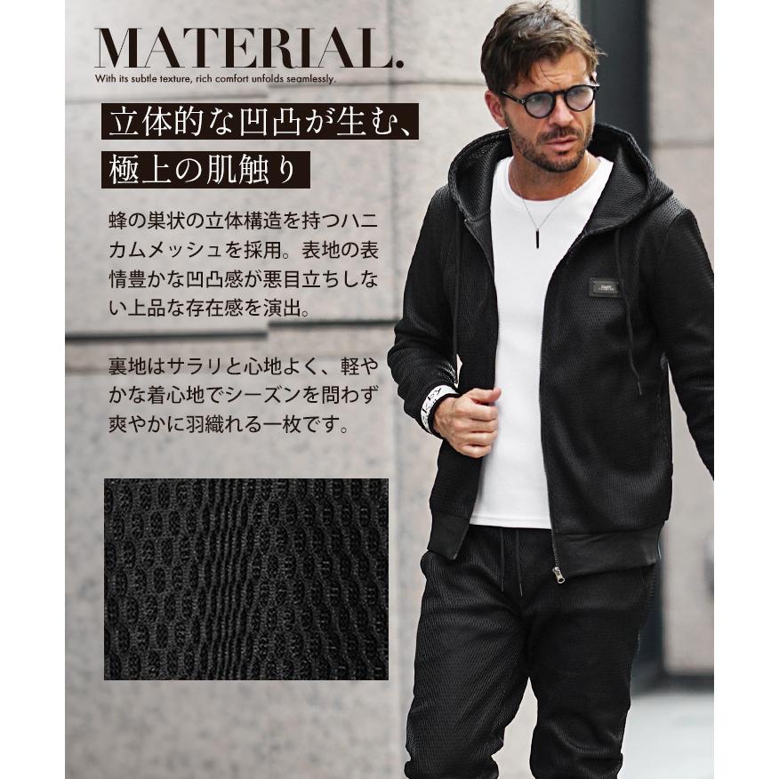 遮光パーカー＋メッシュパーツ ブラック　試着のみ BLACK by VANQUISH（ブラックバイバンキッシュ） パーカー メンズ 秋