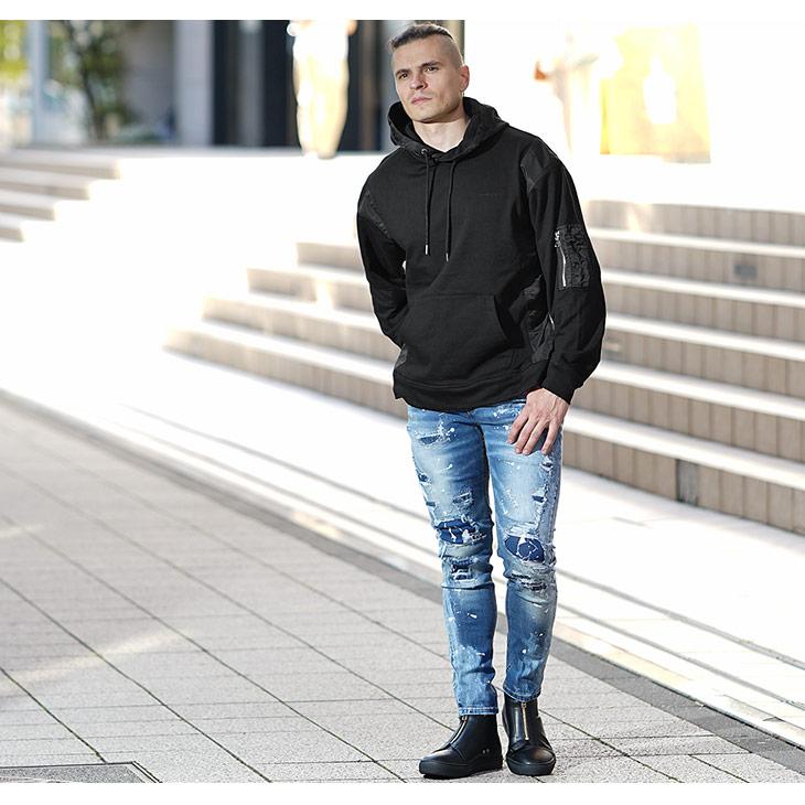 SOMEDIFF（サムディフ） パーカー メンズ ジップアップパーカー 長袖