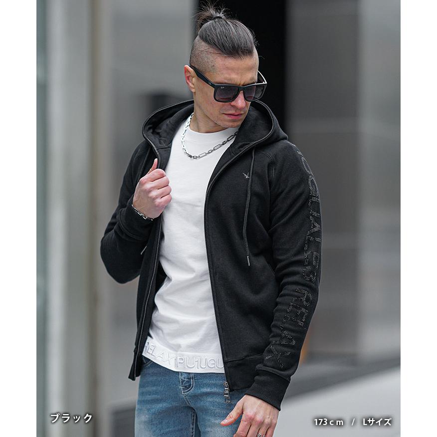 1PIU1UGUALE3 黒 フルジップパーカー　未使用 1PIU1UGUALE3 黒 ジップアップパーカー S 【公式通販】