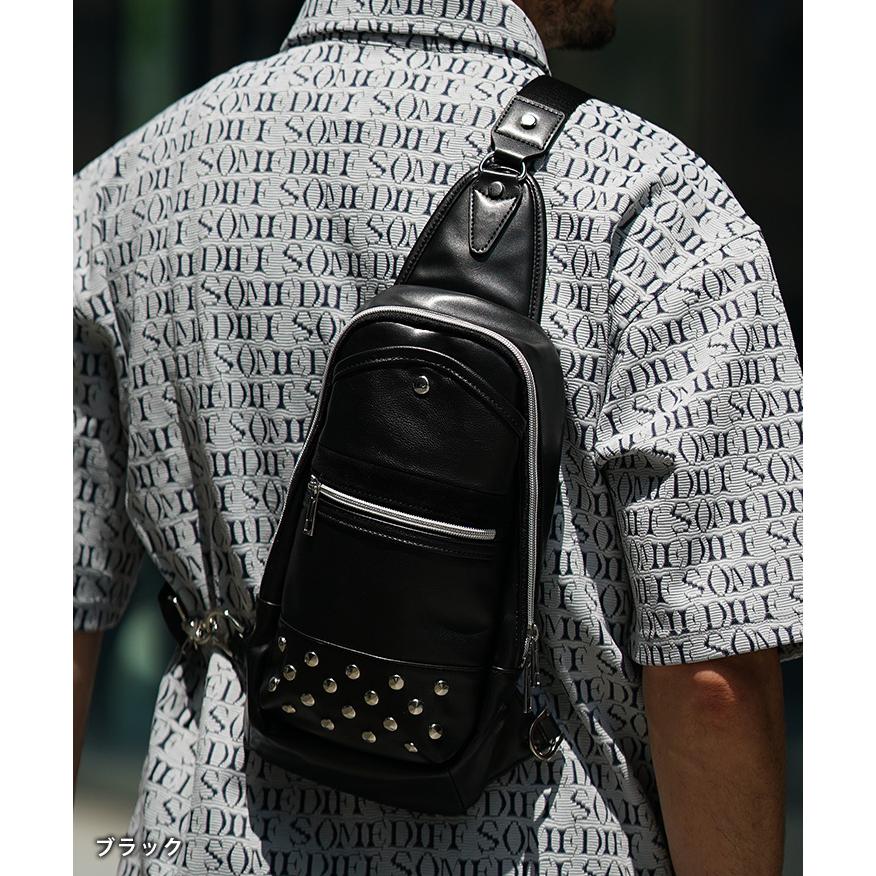 SOMEDIFF（サムディフ） ボディバッグ メンズ ブランド PU レザー