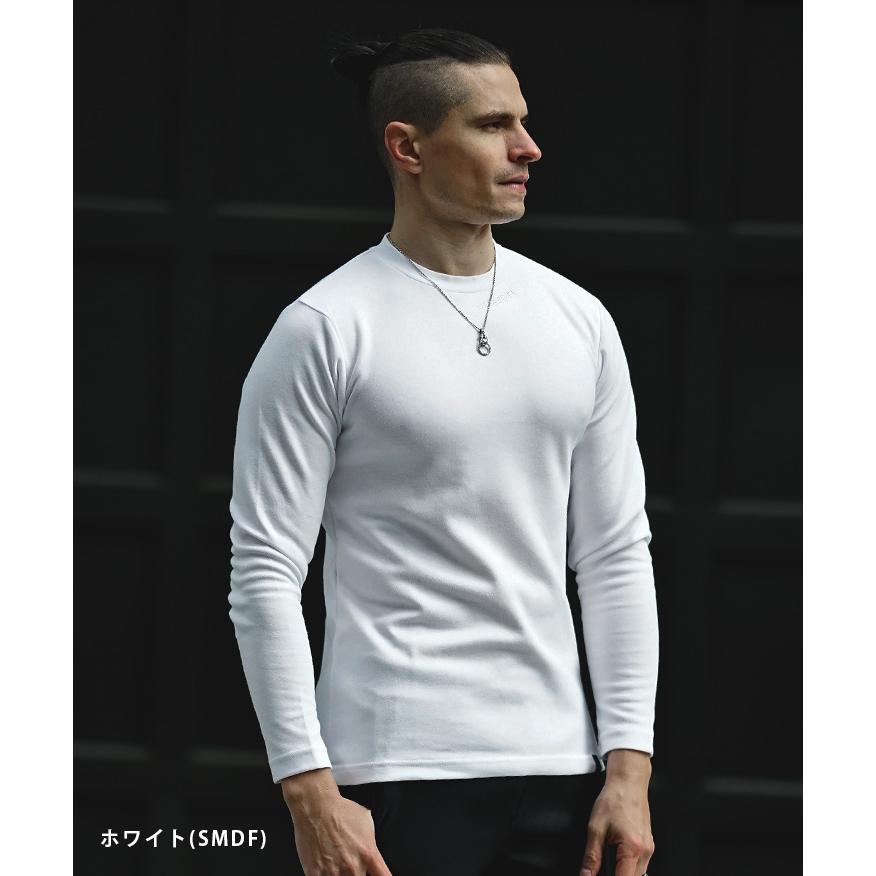 SOMEDIFF（サムディフ） Tシャツ メンズ 長袖 ワンポイント 白Tシャツ