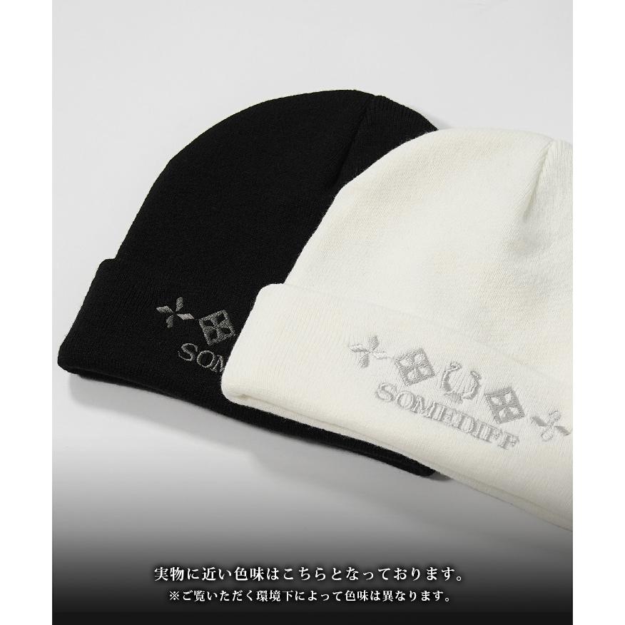 SOMEDIFF（サムディフ） ニット帽 メンズ ブランド 刺繍キャップ