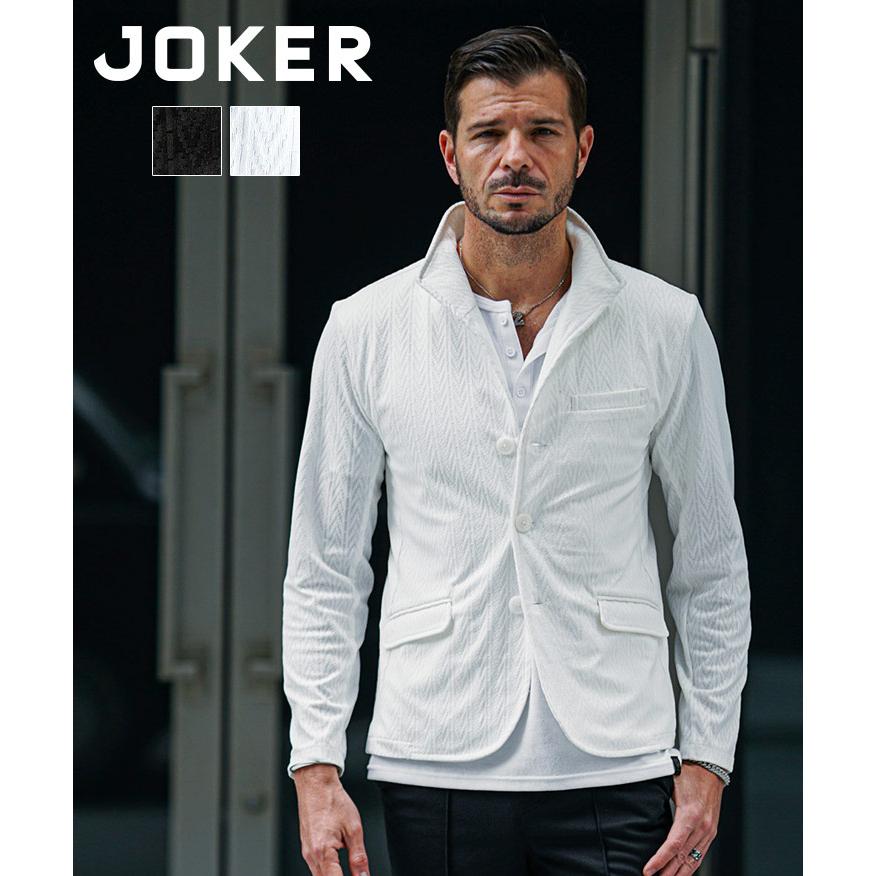 joker（ジョーカー） ジャケット メンズ ヘリンボーン 立ち襟