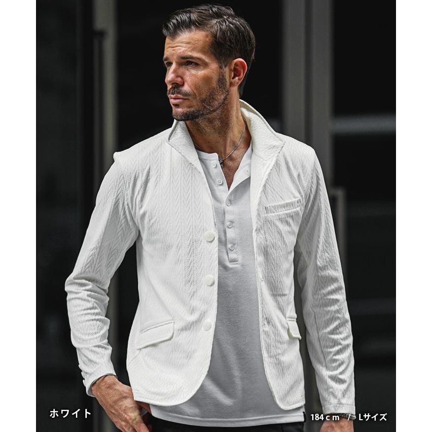 ヘリンボーンジャケットメンズ ACTIVE TAILOR】ヘリンボーンニットジャケット｜メンズ