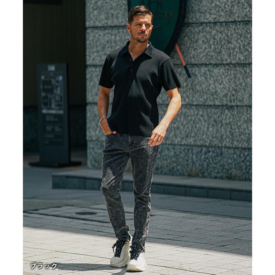 ISSEY MIYAKE フルジップ ポロシャツ スキッパーシャツ　黒　M ISSEY MIYAKE フルジップ ポロシャツ スキッパーシャツ 黒 M