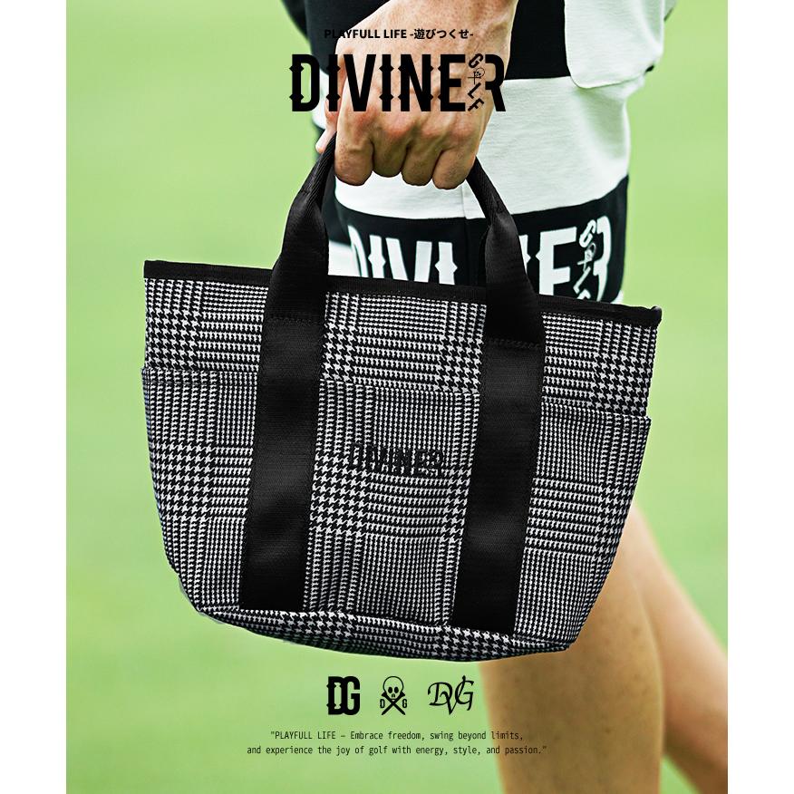 【DIVINER GOLF】 カートバッグ ゴルフ メンズ カートバック ゴルフバッグ ゴルフバック ミニトートバック チェック ミニバッグ バッグ バック カバン 鞄の画像