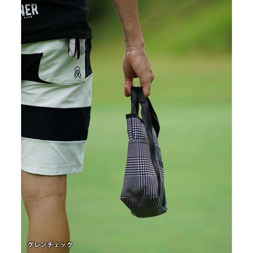 【DIVINER GOLF】 カートバッグ ゴルフ メンズ カートバック ゴルフバッグ ゴルフバック ミニトートバック チェック ミニバッグ バッグ バック カバン 鞄の画像