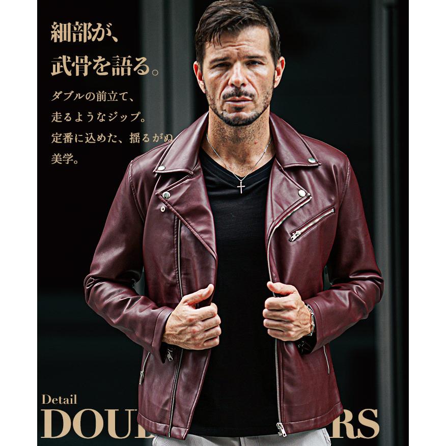 joker（ジョーカー） ダブル ライダースジャケット メンズ レザー