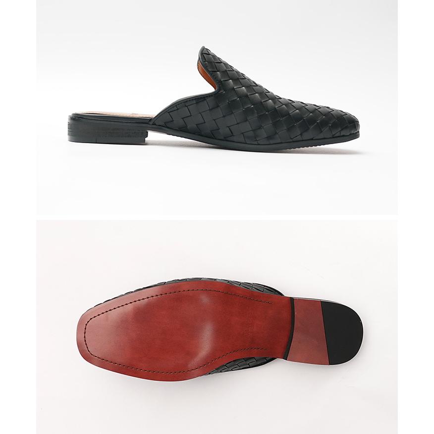 joker（ジョーカー） ミュール サンダル メンズ レザー 編み込み PU