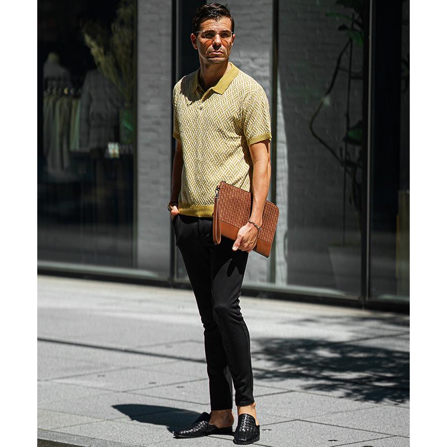 joker（ジョーカー） ミュール サンダル メンズ レザー 編み込み PU