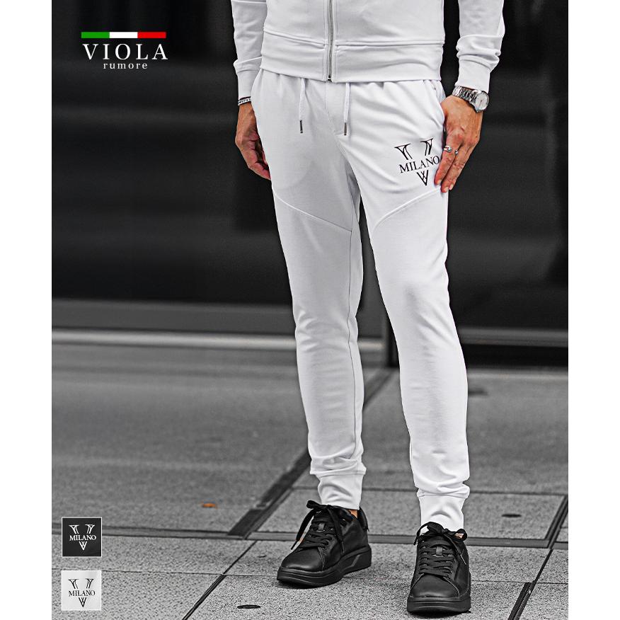 VIOLA rumore ヴィオラ ビオラ テーパードパンツ 刺繍 ストレッチ メンズ ボトム(ブラック黒) 62113 VIOLA rumore（ヴィオラ ルモーレ） ヴィオラ ストレッチパンツ メンズ