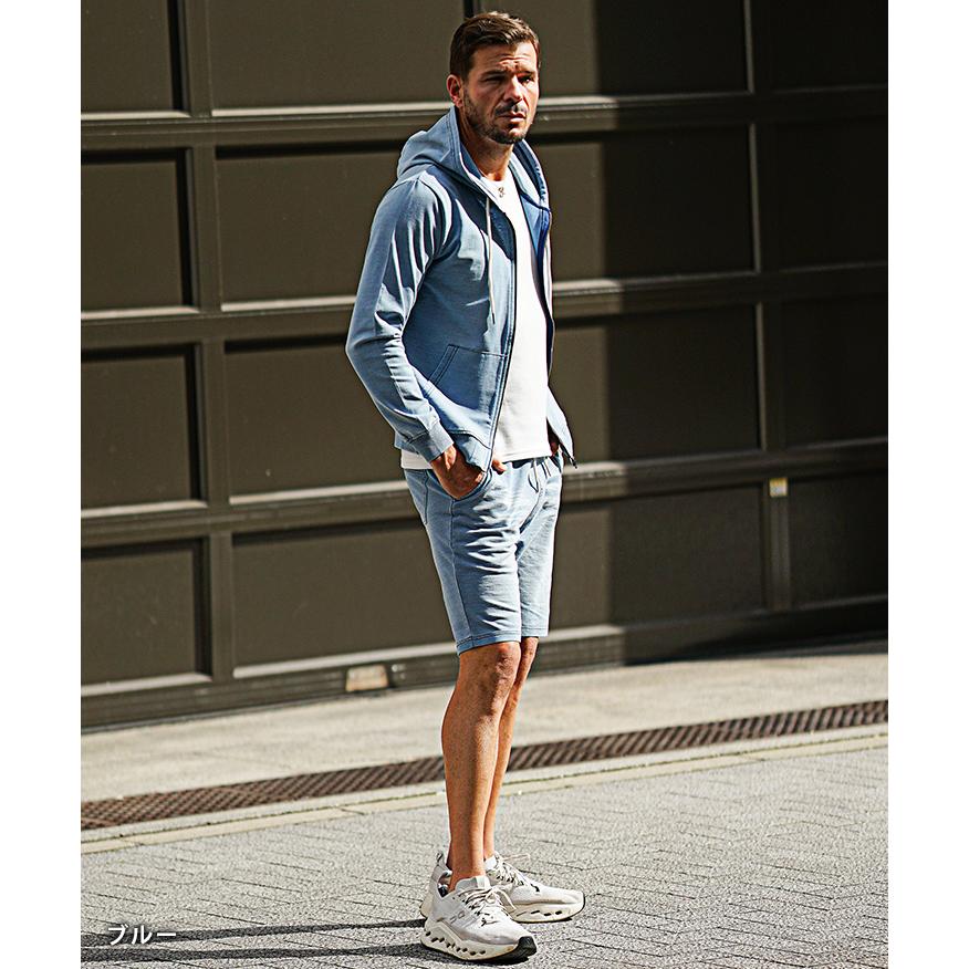 セットアップ メンズ パーカー ハーフパンツ スウェット 上下セット メンズ ジップアップパーカー ショーツ スウェットデニム 春用 セットアップ ス | SOMEDIFF | 13