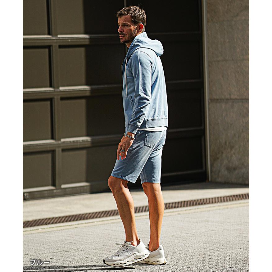 セットアップ メンズ パーカー ハーフパンツ スウェット 上下セット メンズ ジップアップパーカー ショーツ スウェットデニム 春用 セットアップ ス | SOMEDIFF | 16