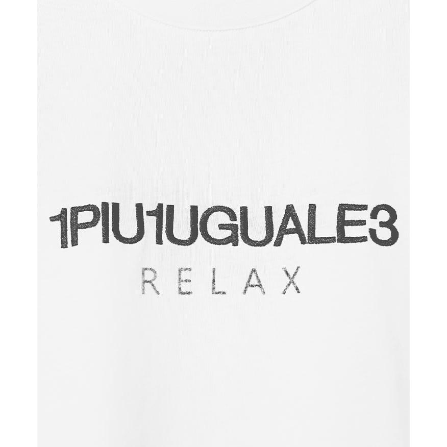 1PIU1UGUALE3 RELAX ウノピゥウノウグァーレトレ リラックス ロゴT
