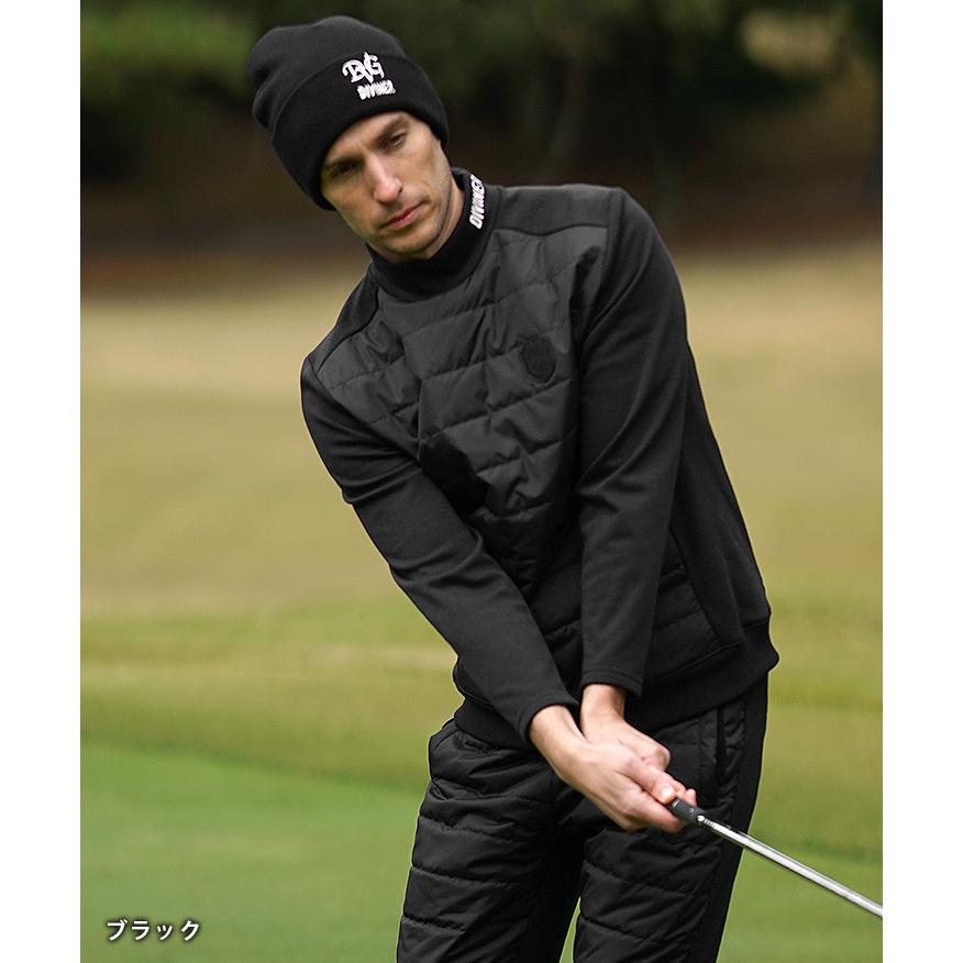 【DIVINER GOLF】 ゴルフウェア メンズ 冬 モックネック 中綿 キルティング 防寒 ゴルフ トップス スリム 冬用 プルオーバー 細身 ブランド ブラック チャコール 大きいサイズ XL XXL 冬服 冬物 ジョーカー JOKER ディバイナーゴルフ 新作 冬新作 DIVINER GOLF（ディバイナー ゴルフ） 【DIVINER GOLF】 ゴルフウェア